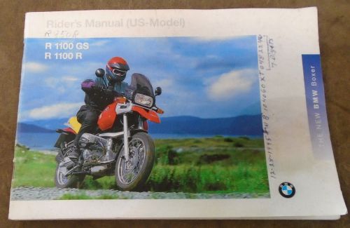 1994 bmw r 1100 gs &amp; r 1100 r motorcycle owners riders manual -r1100gs-r1100r