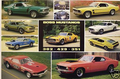 Ford boss mustangs 302  429  351  poster new rare poster