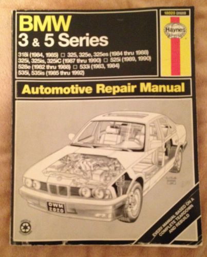 Haynes bmw 3 &amp; 5 series: 1982-1992 automotive repair manual (1998 sc)