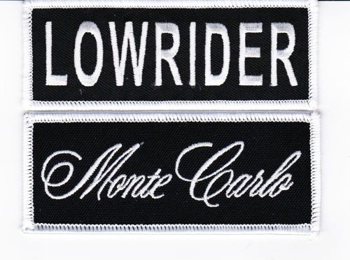 Lowrider monte carlo 1.5x4 sew/iron on patch embroidered ss chevrolet chevy