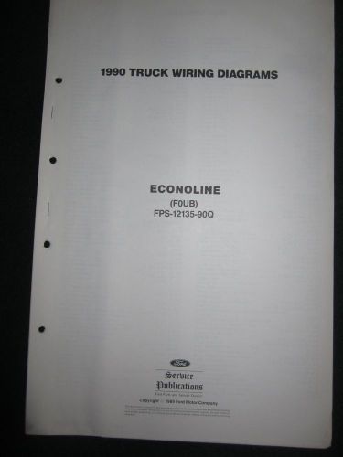 1990 ford econoline electrical wiring diagram manual schematic sheets oem