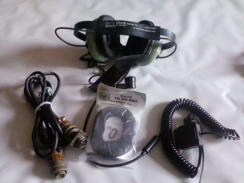 David clark h3340 pilot aviation  noise canceling headphones+gel seals+cables