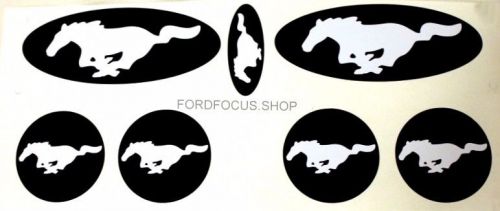 2012-2014 ford focus 3 mustang logo sticker set