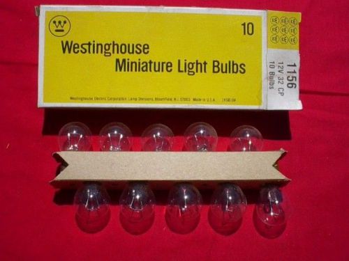 10 westinghouse #1156 vintage nos 12v bulb&#039;s,car back up, motorcycle turn signal