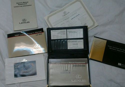 1997 lexus ls400 owners manual complete set
