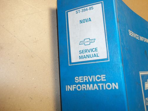 Gm chevrolet service manual nova 1985 st-394-85