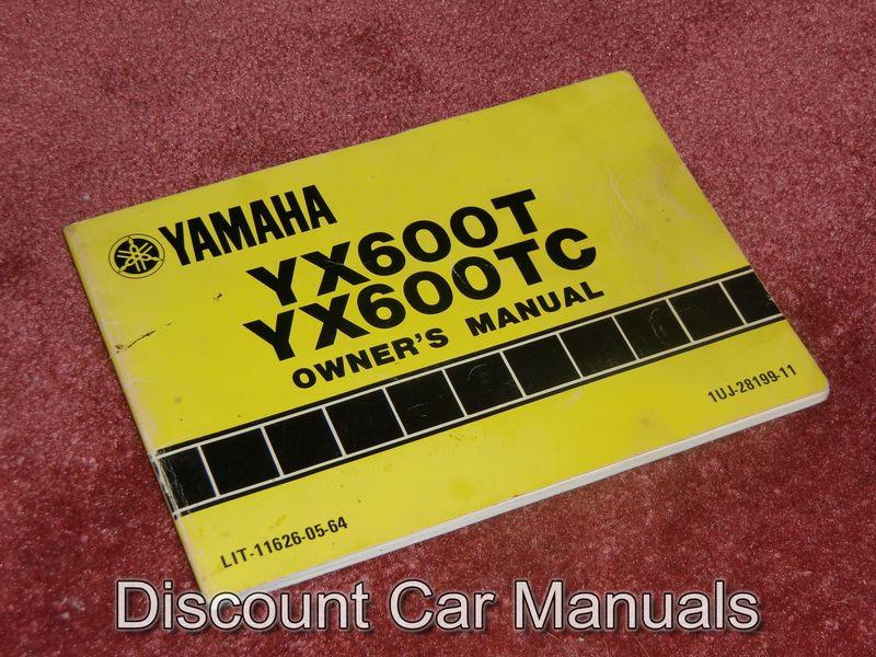 ★★ 1987 yamaha yx600t/yx600tc radian owners manual!! ★★