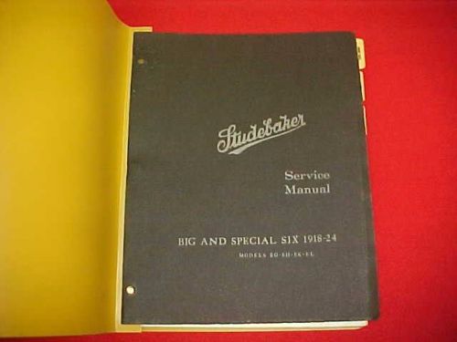 1918 1919 1920 1921 1922 1923 1924 studebaker big special six 6 service manual