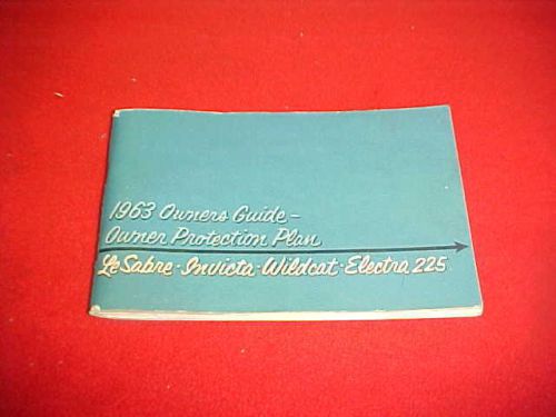 1963 buick lesabre wildcat electra 225 invicta owners manual service guide 63