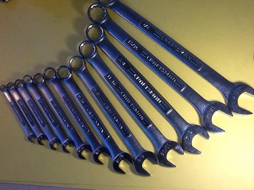 Craftsman sae combination wrench set 1/4 - 7/8" 12 wrenches