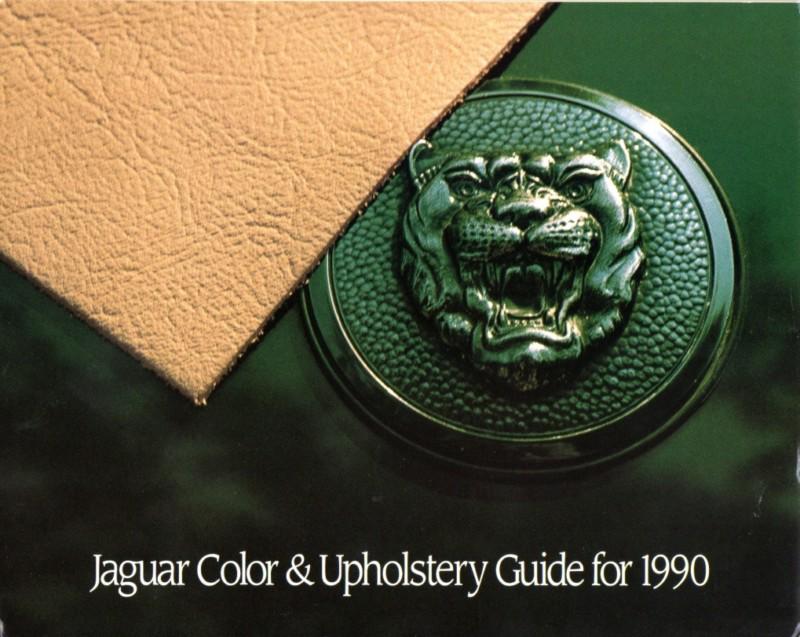 Jaguar color & upholstery guide for 1990 paint samples