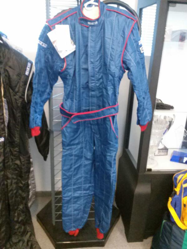 Sparco racing suit - sprint 5 blue with red piping and white stitching size 58