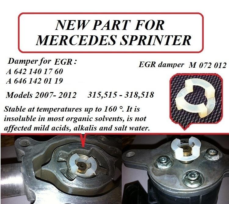 Service kit egr valve a6421401760, a6461420119 mercedes sprinter/viano/vito 06<