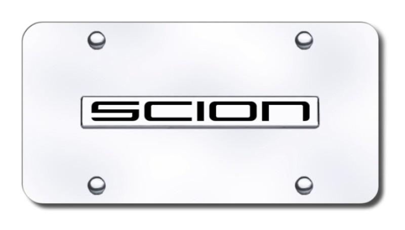Toyota scion name chrome on chrome license plate made in usa genuine