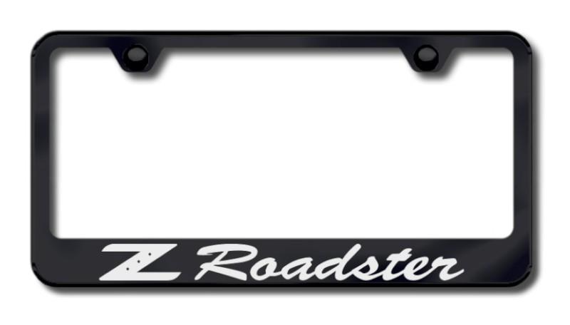 Nissan z roadster laser etched license plate frame-black made in usa genuine