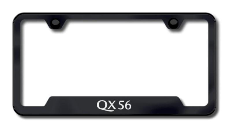 Infiniti qx56 laser etched cutout license plate frame-black made in usa genuine
