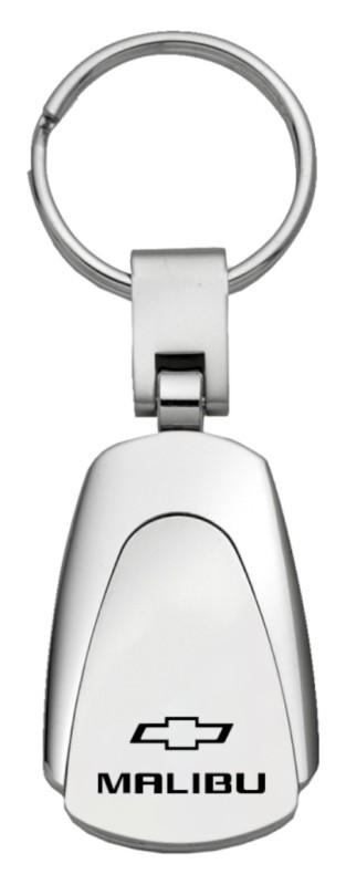 Gm malibu chrome teardrop keychain / key fob engraved in usa genuine
