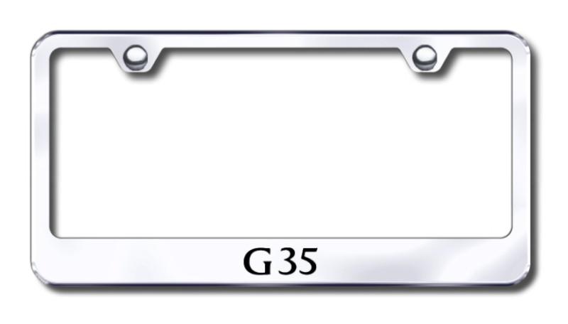 Infiniti g35  engraved chrome license plate frame made in usa genuine
