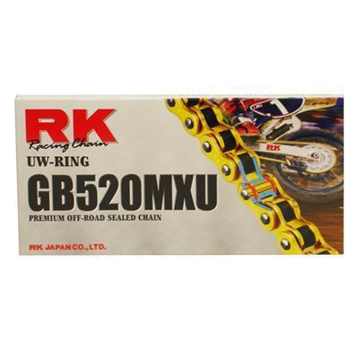 Rk gb520mxu motorcycle chain 520 116 links gold zinc plated gb520mxu116l