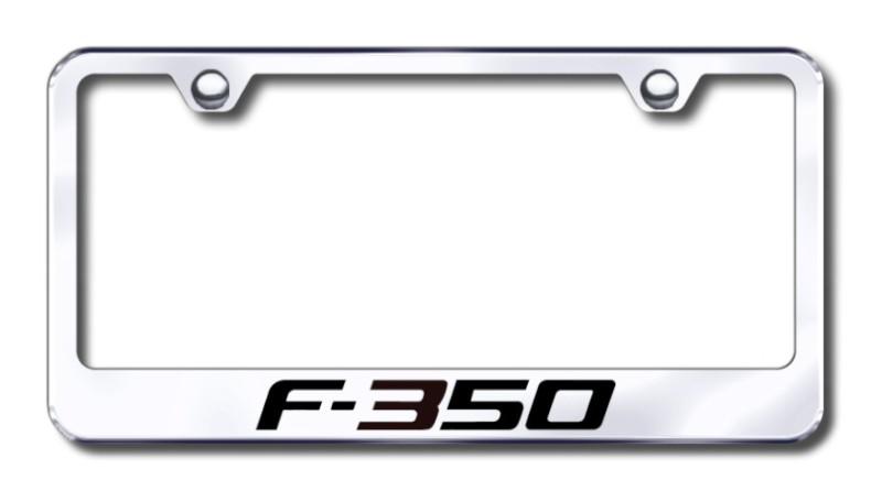 Ford f-350  engraved chrome license plate frame -metal made in usa genuine