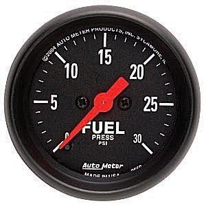 Autometer 2in. fuel press; 0-30 psi; fse