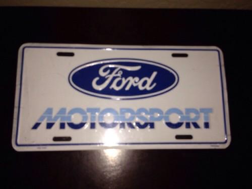 Nos ford motorsport license plate (foxbody mustang,ford racing, cobra, pace car)