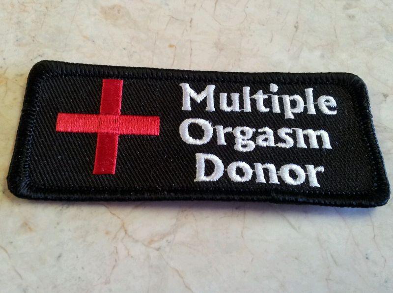 Multiple orgasm donor biker patch new!!