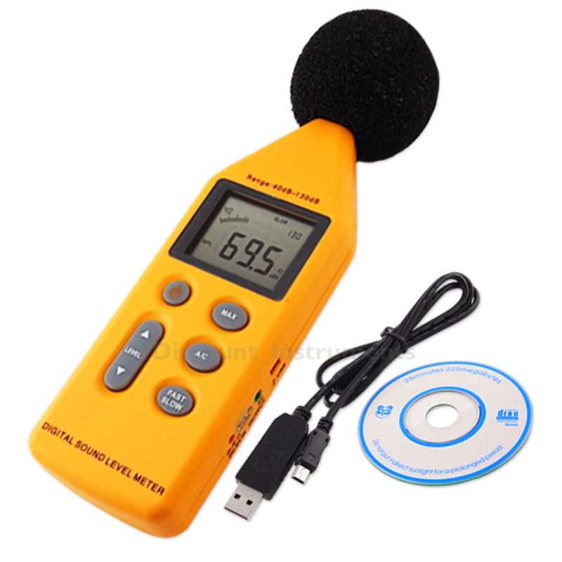 Digital sound pressure level meter noise decibel 40 ~ 130 db, bar graph 5 range