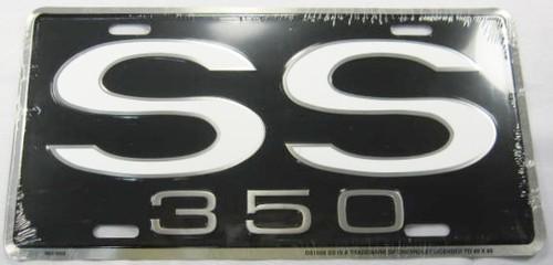 Ss 350 embossed license plate chevy chevrolet camaro chevelle impala biscayne