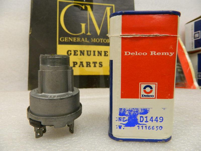 Nos gm/delco remy ignitionswitch 1963-64 corvette only gm#1116650 (mint) 