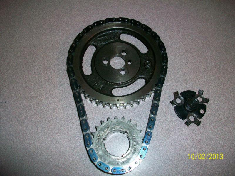 Sbc timing chain/.250 diameter/with manley roller cam button and plate