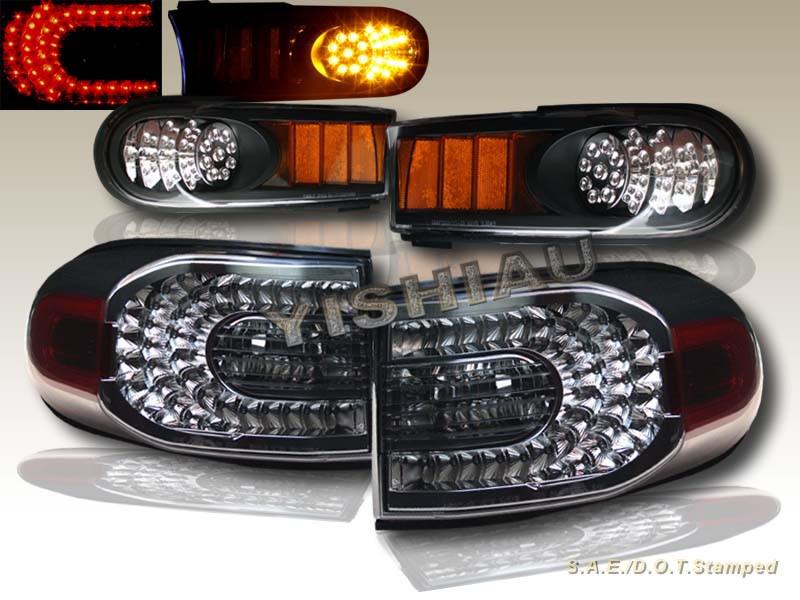 Sell 07-10 TOYOTA FJ CRUISER LED TAIL LIGHTS SMOKE + BLACK AMBER LED