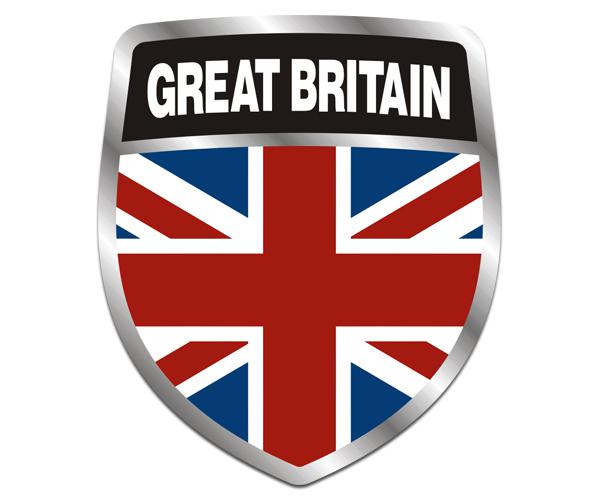 Britain union jack flag shield decal 5"x4.3" british vinyl sticker zu1