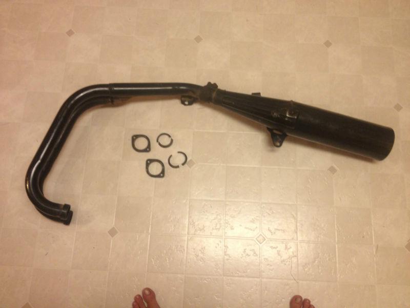 1982 honda ft500 ascot exhaust muffler head pipe complete wtih flanges and pucks