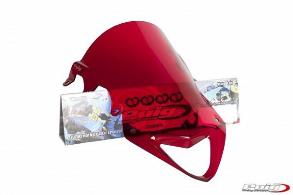 Puig racing windscreen red for yamaha yzf-r1 yzfr1 2004-2006