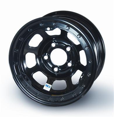 Bassett racing imca 8-spoke d-hole beadlock black powdercoated wheel 58dc4il