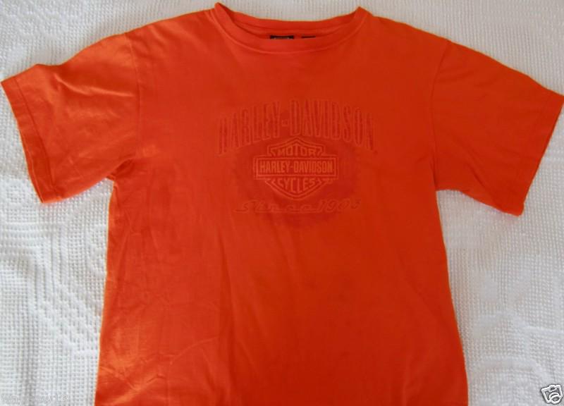 Harley-davidson motorcycles:t-shirt[apache junction, az.]orange--adult large