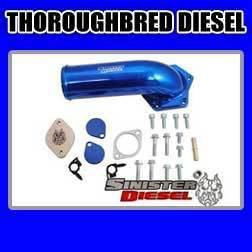 Sinister diesel egr delete with intake elbow kit ford powerstroke 2008-2010 6.4l