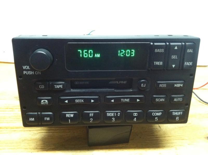 99 00 lincoln town car oem alpine radio cassette cd controller #xw1f-18c870-bf