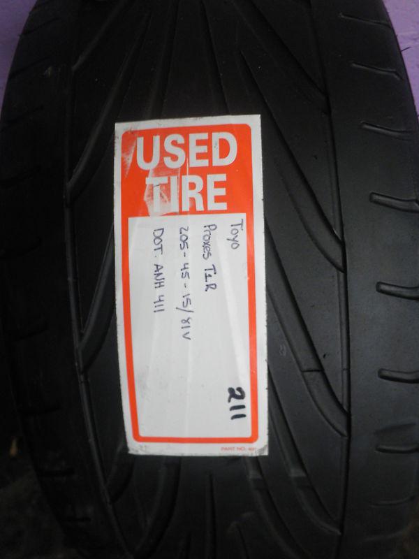 Used 205/45r15 toyo 205/45/15 2054515 car tire proxes t1r (211)