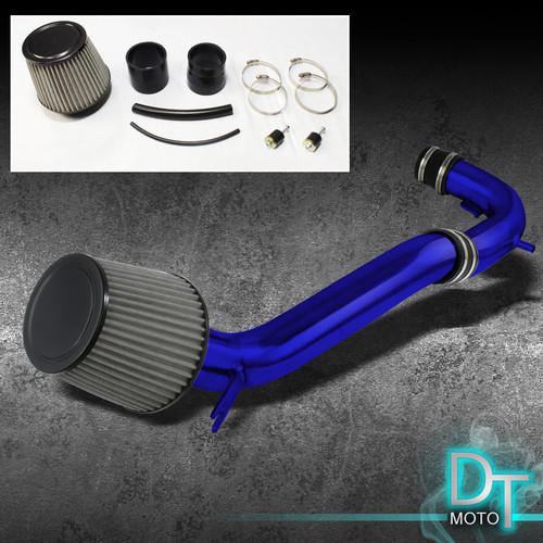 Stainless washable filter+cold air intake 08-12 accord 4cyl 2.4l blue aluminum