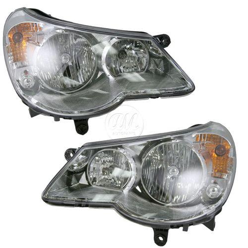 07-10 chrysler sebring headlights headlamps left & right set pair