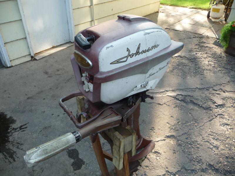 Vintage 5.5 hp johnson seahorse outboard motor cd-15 runs great good trolling 