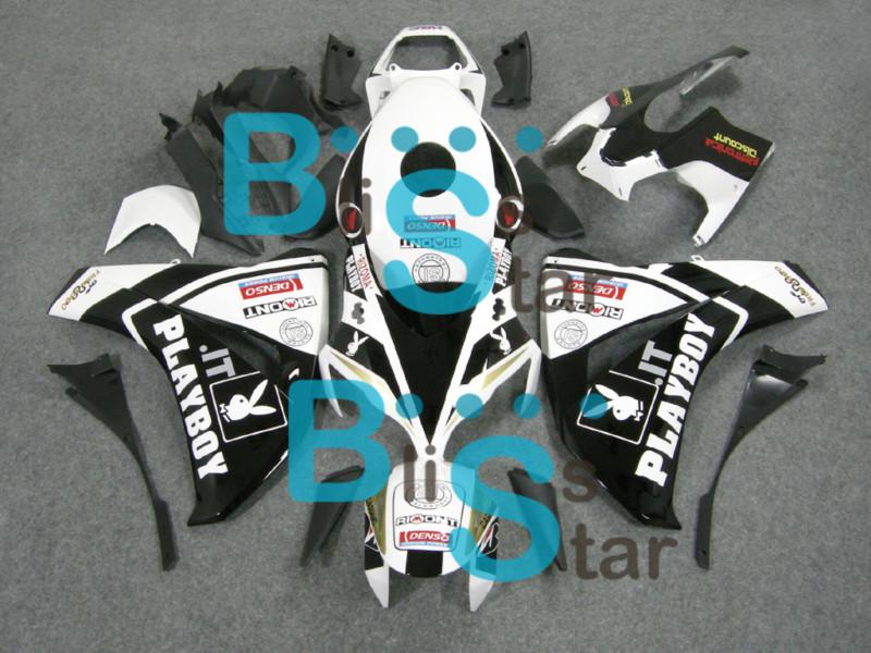 Fairing white black bodywork w4 fit for cbr1000rr 2008-2011 2009 2010 set 1 w4