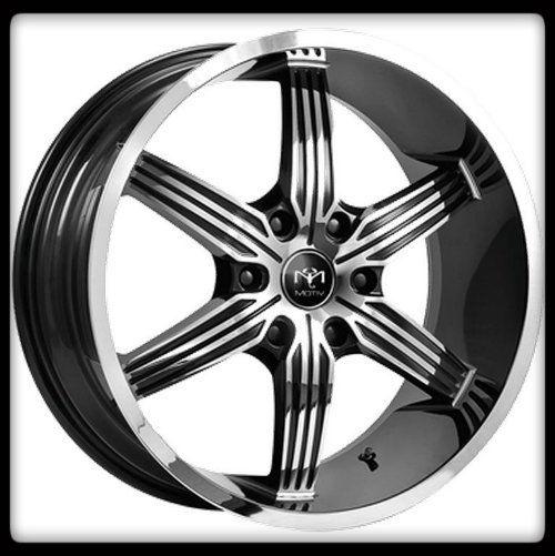 20" x 8.5" motiv motion 401cb 5x120 cts xlr mdx zdx chrome black wheels rims