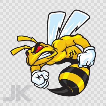 Sticker decals bee hornet wasp insect bees hornets wasps muscular 0500 zzagf