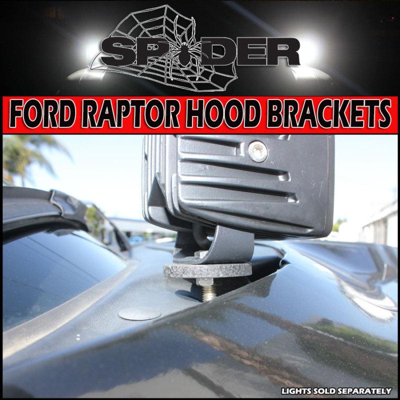 Spyder ford f150 & f150 raptor hood light brackets for led & hid lights