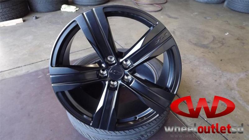 20" chevy camaro zl1 satin black staggered wheels 5x120 22 