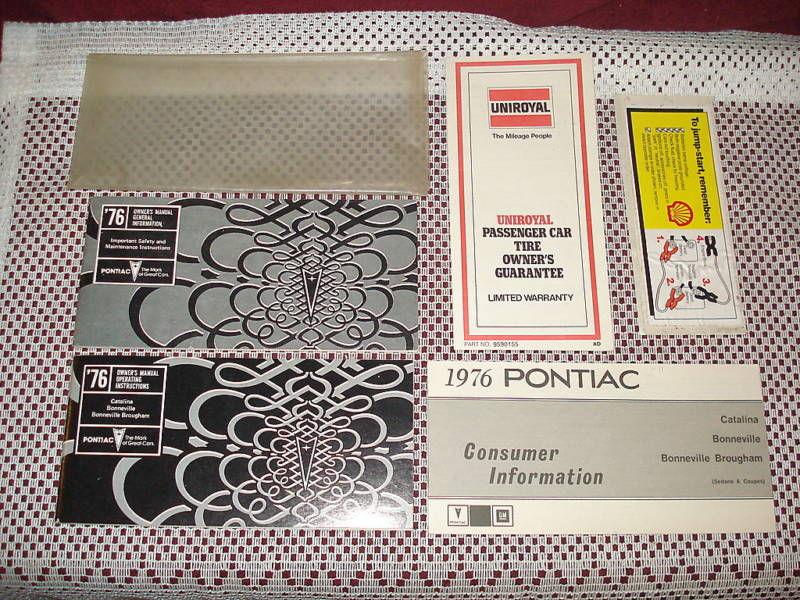 1976 pontiac owners manual plus extras nr rare packet