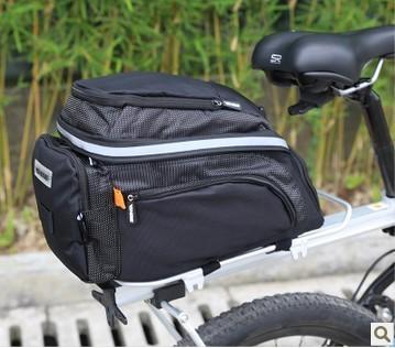 Bicycle cycling bike rear seat bag outdoor waterproof  black yrh
